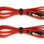 Pair Monster Replacement L Plug Audio Cable 4 ft 3.5mm Beats Dr. Dre Headphones