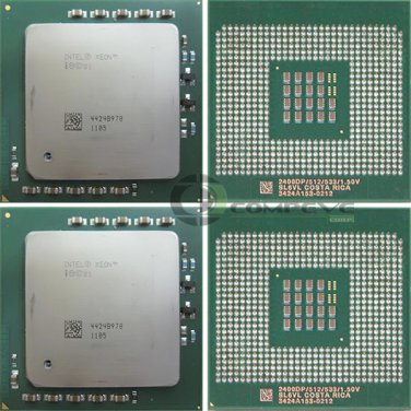 Matched Pair Intel Xeon Processor 2.40 GHz 533 MHz FSB SL6VL CPU Socket 604