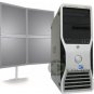 Dell Precision T3500 Workstation QC E5520 2.26Ghz 6GB 250GB 4 Monitor Desktop