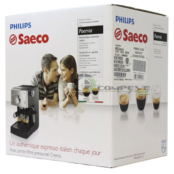 Philips Saeco HD8325/47 Poemia Manual Espresso Machine Pressurized