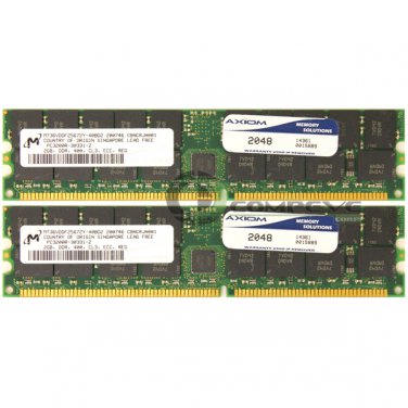 Micron 4GB (2x2GB) PC3200 DDR ECC Reg 184-pin DIMM Memory MT36VDDF25672Y-40BD2