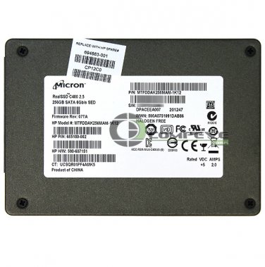 Micron C400 256GB SATA 6Gb/s NAND SSD MTFDDAK256MAM-1K12 665180-002 694683-001