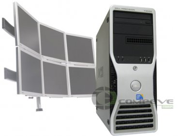 Dell Precision T3500 Quad Core CPU E5520 2.26Ghz 8GB 6 Monitor Trading Computer