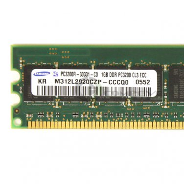 Samsung 1GB PC-3200 ECC CL3 184-pin Memory Module M312L2920CZP-CCCQ0 373029-951