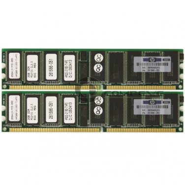 HP 4GB 2x2GB PC2100 DDR ECC Reg 184-pin DIMM Memory HPQ00-21183-714PD 261586-051