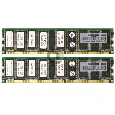 SimpleTech 4GB (2x2GB) DDR PC2700 ECC Reg 184-pin DIMM Memory Module 331563-851