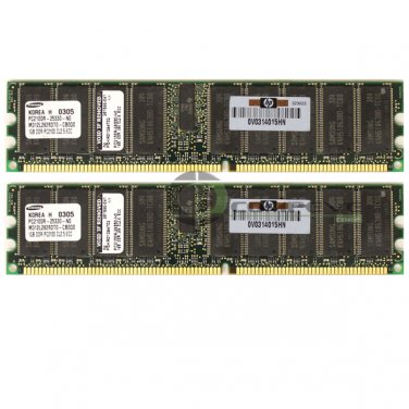 Samsung 2GB (2x1GB) PC2100 ECC Reg 184-pin DIMM Memory Module M312L2828DT0-CB0Q0