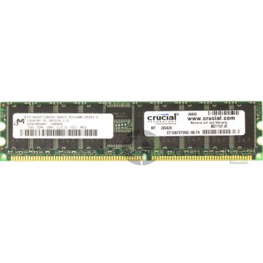 Micron 1GB PC2100 DDR-266MHz ECC Reg 184-Pin Memory Module MT18VDDT12872G-265C2