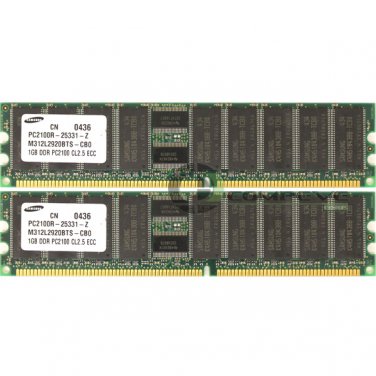 Samsung 2GB (2x 1GB) PC2100 ECC Reg CL2.5 184-Pin Memory Module M312L2920BTS-CB0