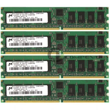 Micron 2GB (4x 512MB) PC-3200 DDR ECC Reg CL3 184-Pin Memory MT18VDDF6472G-40BC3