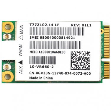 Dell Wireless 5620 EVDO-HSPA Mobile Broadband MiniCard GOBI2000 WWAN 3G GV33N