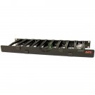 APC AR8612 1U Horizontal Cable Manager Black 6" Deep Single-Sided with Cover