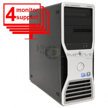 Dell Precision T5500 Quad Core 2.0 GHz 6GB 500GB HDD NVS285 4 Monitor Desktop PC
