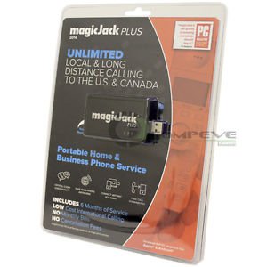 MagicJack PLUS 2014 VoIP Phone Adapter Call Worldwide +6 Months FREE Service