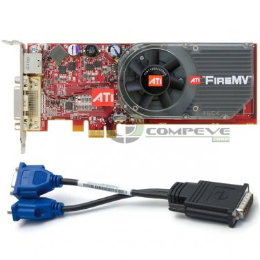 HP ATI FireMV 2250 Multi-view PCIe x1 256MB Low Profile Graphics Card 466548-001