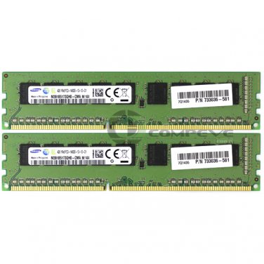 Samsung 8GB 2x4GB PC3-14900E DDR3-1866 ECC Memory M391B5173QH0-CMA HP 733036-581