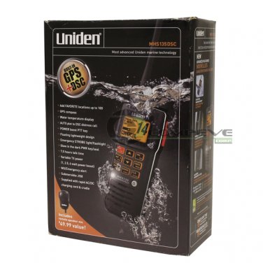 UNIDEN MHS135DSC Built-in GPS+DSC Handheld Two-Way VHF  AC/DC Marine Radio