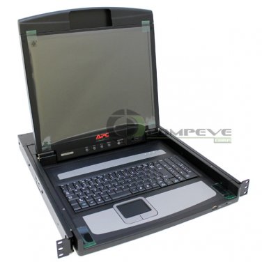 APC AP5717 17" Rack LCD Console KVM 1U Rack-mountable Keyboard Mouse Device