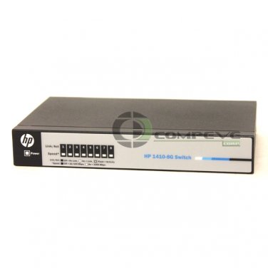 HP 1410-8G Ethernet Switch 10/100/1000 - 8RJ-45 Auto-MDIX 16 Gbps 12V J9559A