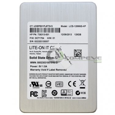 LiteOn 128GB 2.5" SATA SSD Solid State Drive LCS-128M6S-HP 735313-001 690229-001