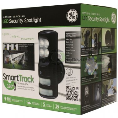 New GE Motion Sensor Tracking LED Light Home Security SmartTrack Movement 45265