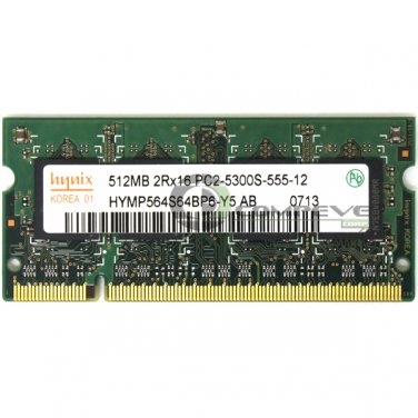 Hynix 512MB PC2-5300 SODIMM 200-Pin Non-ECC Laptop Memory RAM HYMP564S64BP6-Y5