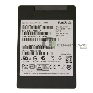 SanDisk X300s SD7SB3Q-128G-1006 SSD 128Gb 6Gb/s 2.5" SATA HP 769988-001 Drive