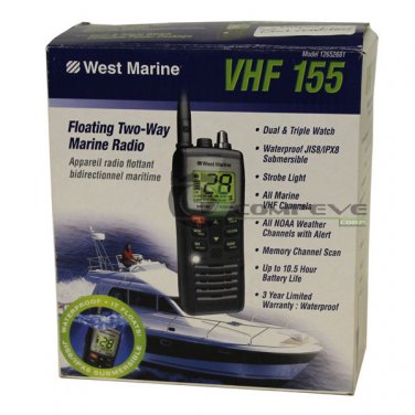 WEST MARINE VHF155 Floating Two-Way Marine Radio NOAA JIS8/IPX8 12652681