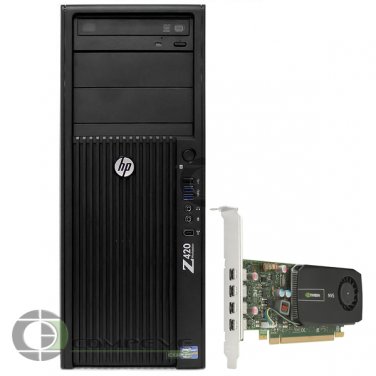 HP Z420 Workstation E5-1650 v2 3.5GHz 16GB RAM 500GB HDD NVS 510 Win7  G3E87US