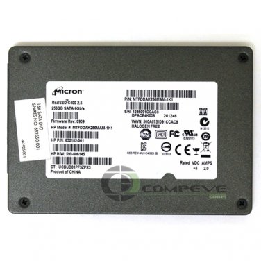 Micron C400 256GB SATA 6Gb/s RealSSD MTFDDAK256MAM-1K1 652182-001 682550-001
