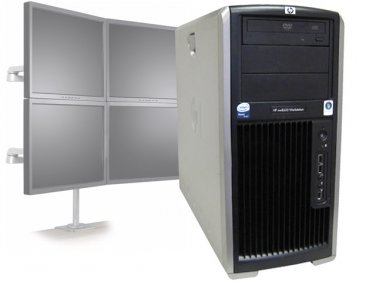 HP XW8600 Workstation Quad-Core Xeon 2.5GHz 12GB Win 7 Pro 4 Monitor Desktop