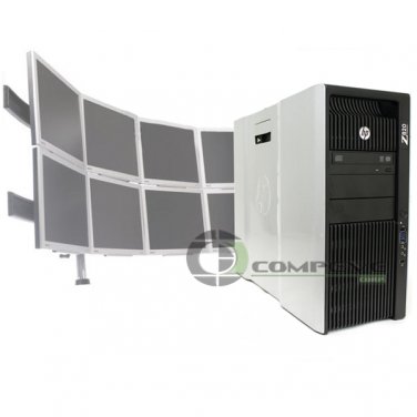 HP Z820 8 Monitor Support Workstation E5-2640 2.5 GHz 24GB 500GB SSD NVS 510