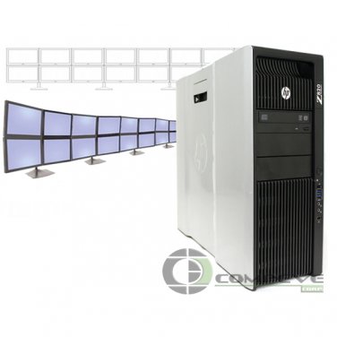 HP 16 Monitor Traiding Computer Z820 2x E5-2640 2.5 GHz 2x250GB SSD 4x NVS 510
