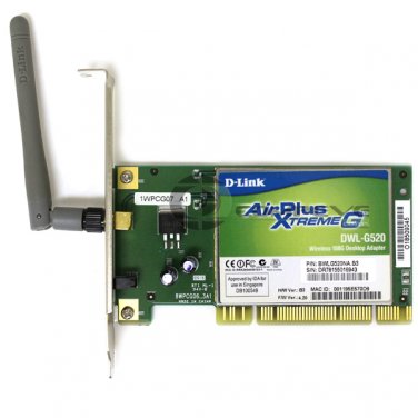 D-Link DWL-G520 High Speed Wireless Adapter AirPlus XtremeG IEEE 802.11 108Mbps