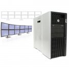 12 Monitors HP Z800 Video Wall 2x X5560 2.8GHz 24GB RAM 600GB SSD 3x NVS 510
