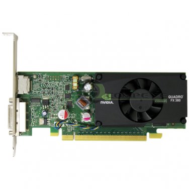 Nvidia Quadro FX380 LP 512MB DDR3 PCIe x16 DVI Graphics Video Card VCQFX380LP-T