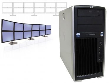 HP XW8600 12 Monitor Trading Computer-Dual Processor 8-Core 2.66GHz/32GB Desktop