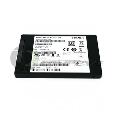 HP SanDisk X210 2.5" SSD 512GB SATA3 6Gb/s SD6SB2M-512G-1006 724447-001