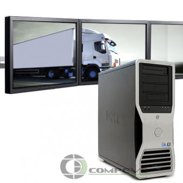 3 Monitor Dell Precision T7500 Desktop 6GB 500GB PC for Dispatching  Logistics