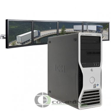 Dell Precision T3500 E5520 2.26Ghz 8GB 500GB 4 Monitor Desktop for Dispatching