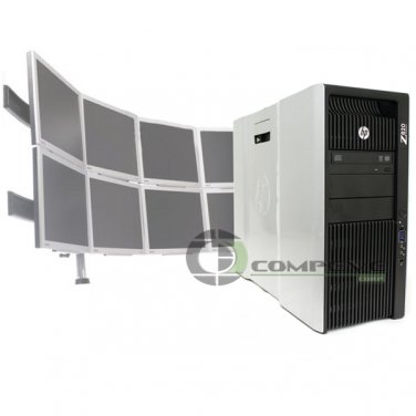 HP Z820 8 Monitor Support Workstation E5-2640 2.5 GHz 24GB 500GB HDD NVS 510