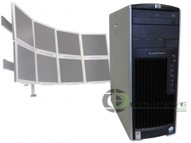 HP XW6400 Quad Core 2.66GHz/8GB/1TB 8 Monitor Trading Computer Workstation PC