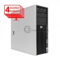 4 Monitor Trading Computer HP Z400 Workstation Xeon W3520 2.66Ghz 8GB 1TB Win7