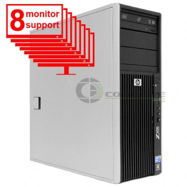 8 Monitor Trading Computer HP Z400 Xeon W3520 2.66Ghz 8GB 1TB Win7 Pro