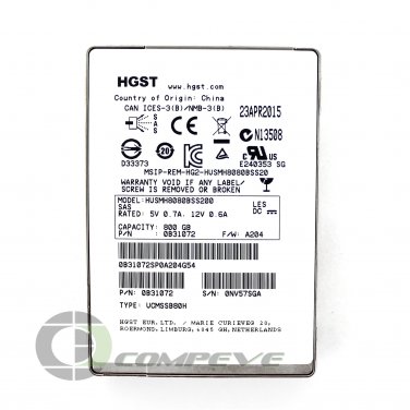 Hitachi 800GB HUSMH8080BSS200 SAS SSD 12Gb/s 0B31072 2.5" SFF Solid State Drive