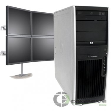 Trading 4 Monitor Computer HP XW4600 Intel E6850 3.0GHz CPU 4GB RAM 250GB HDD