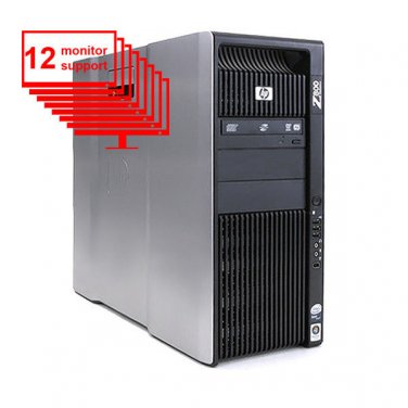 HP Z800 Multi Screen 12-Monitor Computer 2x Xeon x5570 8Core 12GB 1TB Win 10 Pro