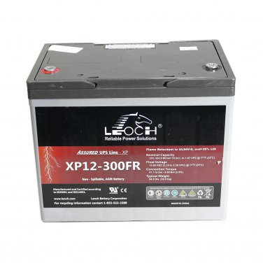 LEOCH XP12-300FR 12VDC Maintenance-Free Battery for All Inverter/Chargers