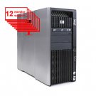 HP Z800 12-Monitor Computer Desktop 2x Intel Xeon x5570 12GB 1TB+256GB K1200