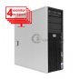 4 Monitor Trading Computer HP Z400 Workstation Xeon W3505 4GB 250GB Win10